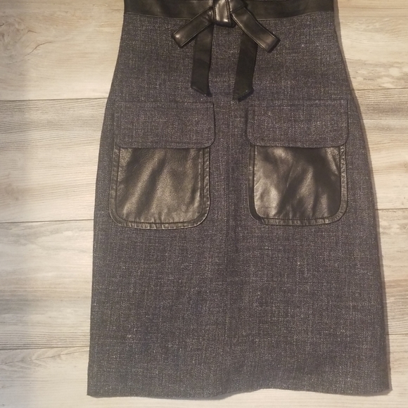 Robert Rodriguez tweed dress with leather trim - Picture 4 of 8
